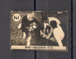 1950s YUGOSLAVIA,B.S.K. - HAJDUK 4 : 2,VINTAGE FOOTBALL TRADING CARDS,3X2 Cm - 1950-1959