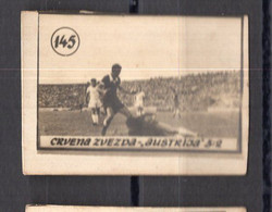 1950s YUGOSLAVIA ,RED STAR - "AUSTRIA " 4 : 2,VINTAGE FOOTBALL TRADING CARDS,CRVENA ZVEZDA3X2 Cm - 1950-1959
