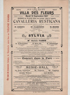 Aix Les Bains 1907 Villa Des Fleurs Cavalleria Rusticana Sylvia Concert Music Hall - Werbung