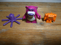 LOT 3 FIGURINE  LEGO TOY STORY 3 DE 7789 PIEUVRE OCTOPUS LOTSO BEAR OURS CHUNK ROTATION VISAGE - Figures