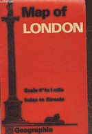 Map Of London - Scale 6" To 1 Mile - Index To Streets- Tout Pour Le Visiteur Avec Carte Du Metro En Couleur (Echelle 1 : - Maps/Atlas