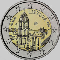 LITUANIA 2 EURO 2017 COMMEMORATIVO VILNIUS   FIOR DI CONIO     B.U. FROM ROLLS - Lithuania