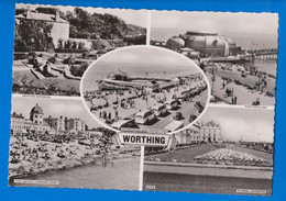 Worthing, Sussex, England, UK United Kingdom, Multiviews, Real Photo Postcard - Worthing