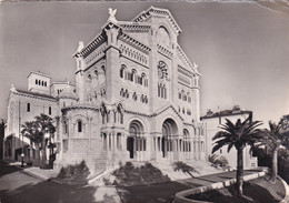 A21788 - MONACO Saint Nicholas Cathedral Post Card Used 1956 Stamp Rainier III Prince De Monaco Sent To France - Kathedrale Notre-Dame-Immaculée