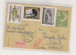 HUNGARY.1961 BUDAPEST Priority Postal Stationery To Austria - Lettres & Documents