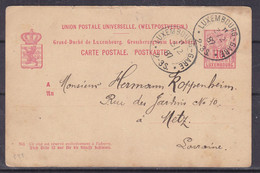 Luxembourg - Carte Postale De 1887 - Entier Postal - Oblit Luxembourg - Exp Vers Metz - - 1882 Allegorie