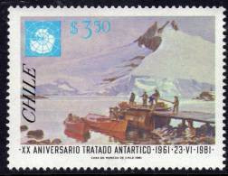 Polaire Chili N° 566 XX 25ème Anniversaire Du Traité Antarctique : 3 P. 50   Sans Charnière TB - Événements & Commémorations