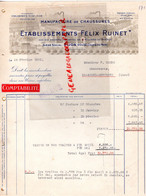 21-DIJON- RARE FACTURE FELIX RUINET-MANUFACTURE CHAUSSURES-90 COURS DU PARC- A M. P. GUINE ST SAINT AMAND MONTROND 1930 - Textile & Vestimentaire