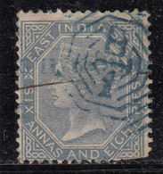 8a6p, Eight Annas Six Pies, British East India Used 1866, (Cond., Perf., Trimmed Bottom Right) - 1858-79 Kolonie Van De Kroon
