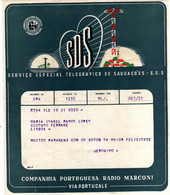 Telegrama Radio MARCONI-VIA PORTUCALE - Oblitérés