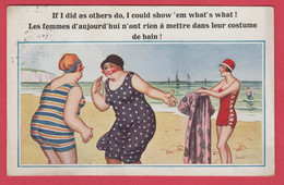 Illustrateur / Artiste Signed - Donald Mc Gill - Beach Scenes / Scène De Plage -Women- 1926 (voir Verso ) - Mc Gill, Donald