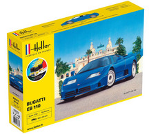 Heller - SET BUGATTI EB 110 Starter Kit + Peintures + Colle Maquette Kit Plastique Réf. 56738 NBO Neuf 1/24 - Auto's