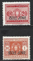 ITALIA. 1941, IONIAN ISLANDS 2 MH/UNG POSTAGE DUE STAMPS - Ionian Islands