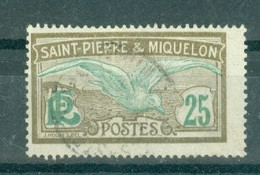 SAINT-PIERRE ET MIQUELON - N°110 Oblitéré. Timbres De 1922-28. - Oblitérés