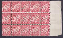 MONACO TAXE - 1926/43 - BLOC De 15 !  YVERT N°24 ** MNH - Impuesto