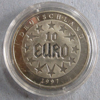 Allemagne Europa 10 Euro 1997 Déesse Europe, Dans Sa Capsule , 30 Mm - Germania