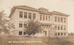 Monmouth Oregon, High School Building, Architecture, C1910s Vintage Real Photo Postcard - Altri & Non Classificati