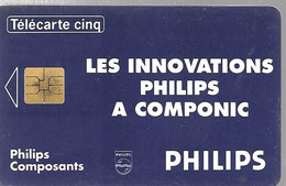 CARTE-PRIVEE-5U-11/93-GN07-SO3-PHILIPS-V° N°SérieA 3A019628-Utilisé-TBE - 5 Einheiten