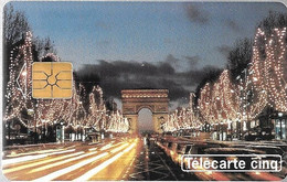 CARTE²-PUCE-5U-Gn46-06/94- GEMA-2e Logo-ARC De TRIOMPHE-V°DN° Série B46188001-Neuve-TBE - 5 Einheiten