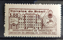 C 463 Brazil Stamp 150 Years War Military Organization Arsenal Coat Of Arms 1961 - Autres & Non Classés