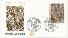 ANDORRE => Enveloppe FDC => 5,00 Peinture Romane De Saint Cerni De Nagol - Principat D'Andorra - 17 Nov 1984 - FDC