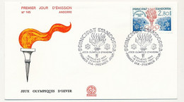 ANDORRE => Enveloppe FDC => 2,80 Jeux Olympiques D'hiver SARAJEVO - Principat D'Andorra - 18 Février 1984 - FDC