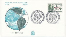 ANDORRE => Enveloppe FDC => 1,00 Bouleau - Principat D'Andorra - 18 Avril 1983 - FDC