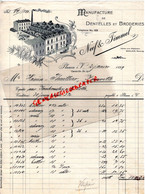 ALLEMAGNE- PLAUEN-RARE FACTURE NEEF & JIMMEL-MANUFACTURE DENTELLES BRODERIES-CAROLA STREET 19- 1899 - Textilos & Vestidos