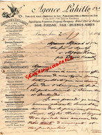 ETATS UNIS AMERIQUE -ARGENTINE-ARGENTINA- BUENOS AIRES-RARE LETTRE AGENCE LAHITTE-PUBLICITE URUGUAY-BRESIL-CHILI-BOLIVIE - Verenigde Staten