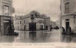 Montereau Inondation  1910 Rue Des Arches Et Rue De L'Yonne  Fruiterie - Inondations