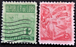 Timbres De Cuba 1948 -1950 Havana Tobacco Industry Y&T N° 314 Et 315 - Oblitérés