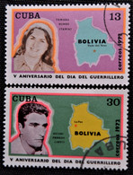 Timbres De Cuba 1972 The 5th Anniversary Of The Day Of Guerrillas  Y&T N° 1616 Et 1617 - Gebraucht