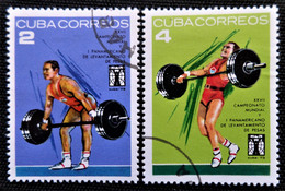 Timbres De Cuba 1973 The 27th Pan-American World Weightlifting Championships, Havana Y&T N° 1702 Et 1704 - Gebraucht