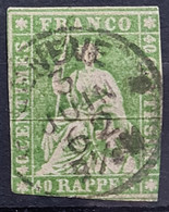 SWITZERLAND 1858 - Canceled - Sc# 40b - Used Stamps