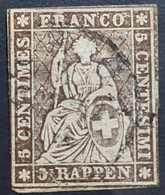 SWITZERLAND 1858 - Canceled - Sc# 36 - Used Stamps