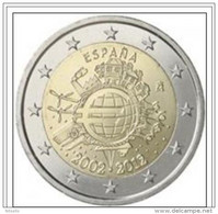 LOTE 1468C  ///  MONEDA DE 2 EUROS CIRCULADA     X ANIVERIO DEL EURO - Espagne