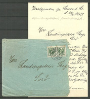 DENMARK 1907 Cover With Original Letter / Brief Mit Originalinhalt O SANDVET - Brieven En Documenten