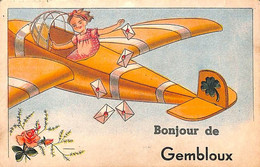 Bonjour De Gembloux (avion Trèfle Fleurs 1945) - Gembloux
