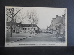 CPA - Saint-Amand-Montrond - La Place Carrée Et La Rue Nationale - Saint-Amand-Montrond