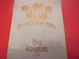 ♥️ BAD HOMBURG RITTER S PARK HOTEL HOMBOURG LES BAINS 1910 24 PAGES PLAN - Alte Bücher