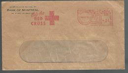 59545) Canada Bank Of Montreal Cover Postmark Cancel  Vancouver 1956 Red Cross Slogan - 1953-.... Règne D'Elizabeth II