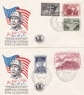 Enveloppes FDC 1032 à 1036 Mémorial Général Georges Patton Guerre WWII - 1951-1960