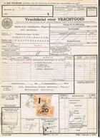 NS Spoorweg Vrachtbrief - Winschoten 1939 20 Cent Geel + 1 Gld Geel > Met Zegelrand! - Spoorwegzegels