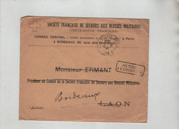 Société Française De Secours Aux Blessés Militaires Bordeaux Ermant Laon 1914 - Andere & Zonder Classificatie