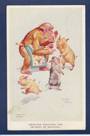 CPA Franc Maçonnerie Singe Monkey Satirique Caricature Lawson Wood Cochon Pig Circulé - Philosophy