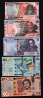 Sierra Leone Set 5 Pcs 1-2-5-10-20 Leones  Unc 2022 - Sierra Leone