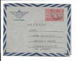 Canada LF 14  -  15 Ct Flugzeug Aerogramm Nach Castrop-Rauxel M.  Viel Text Verwendet - Autres & Non Classés