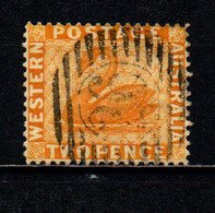 WESTERN AUSTRALIA - 1882 - Swan - 2p Yellow - Wmkd. Crown And C A - Perf. 14 - USATO - Gebraucht