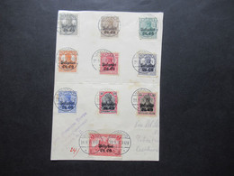 DR Besetzung 1.WK Postgebiet Oberbefehlshaber Ost Mi. Nr. 1 - 12 (ohne 6 Und 9) Briefstück Stempel Grodno - Occupation 1914-18