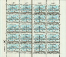 LUXEMBOURG Feuille De 20 Timbres à 0,89 Euro Pont Victor Bodson (1994) 2003 - Volledige Vellen